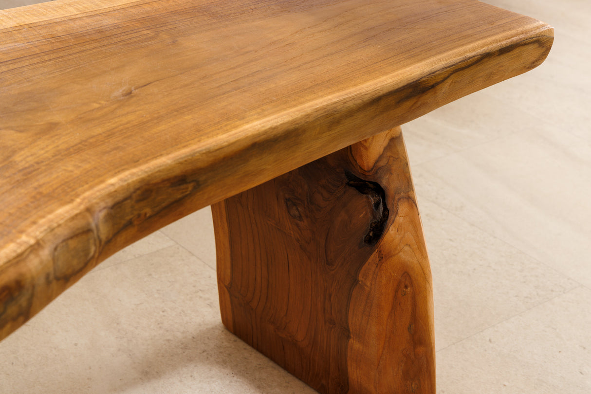 Bench ROOT 100cm teak wood natural brown