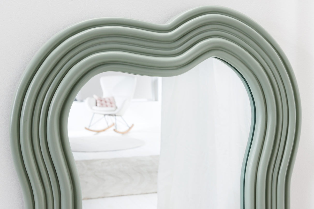 Wall mirror ALICE II 100cm sage green