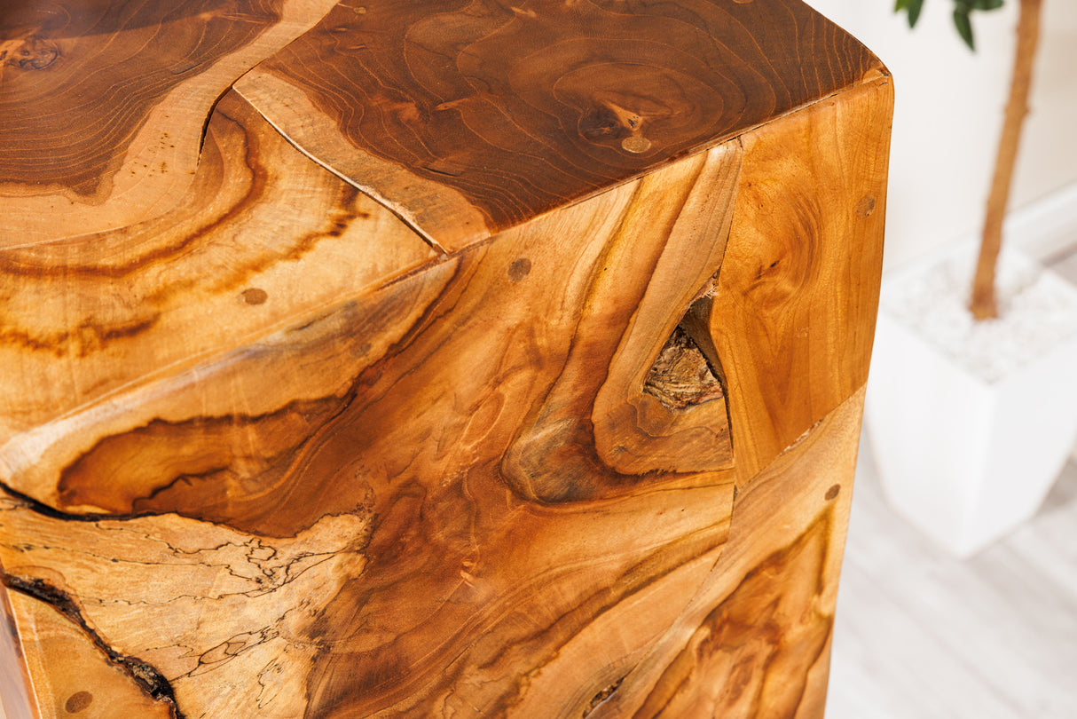 Dekosäule TRIBAL 110cm Teakholz naturbraun