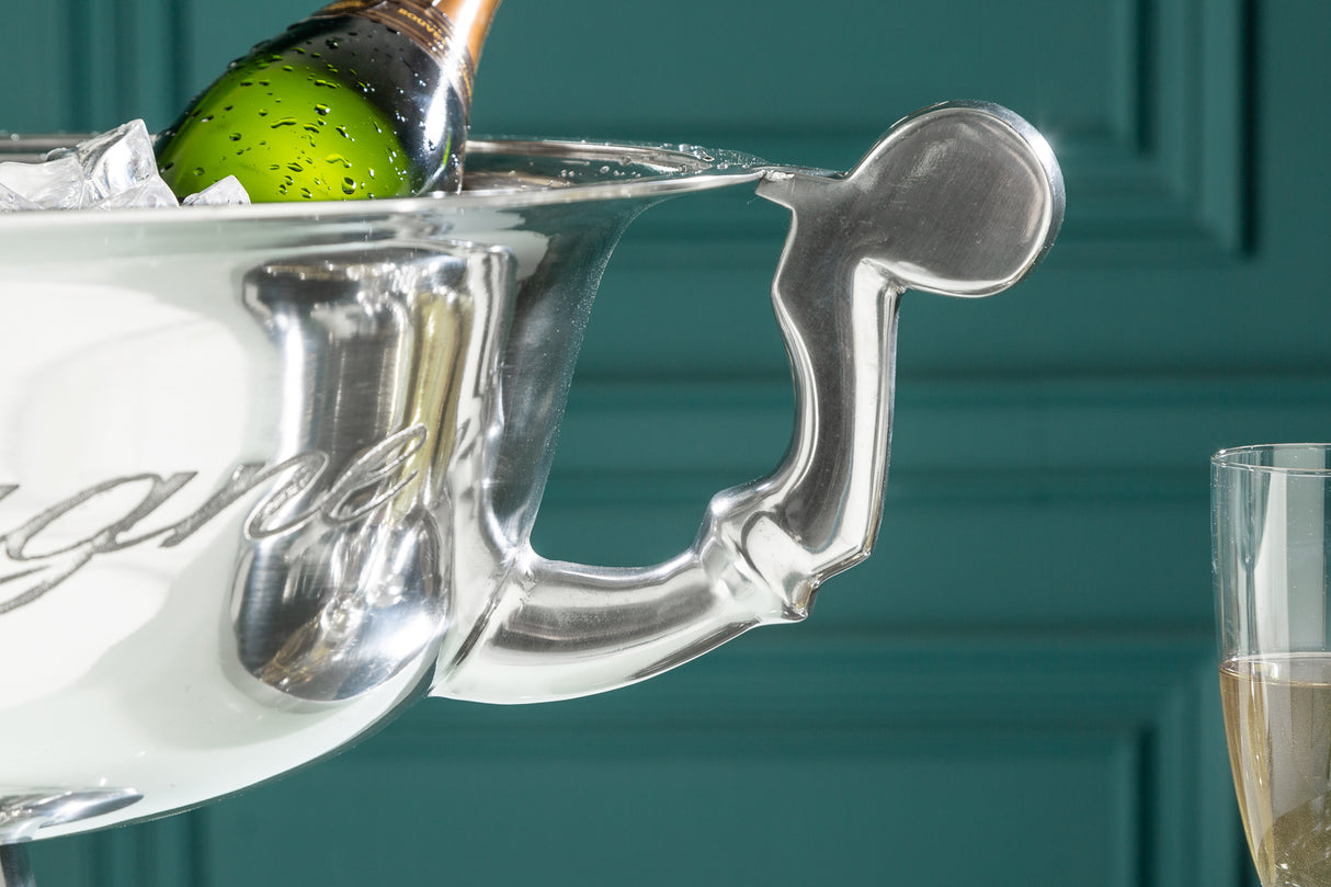 Champagne bucket CHAMPAGNE 40cm aluminium silver