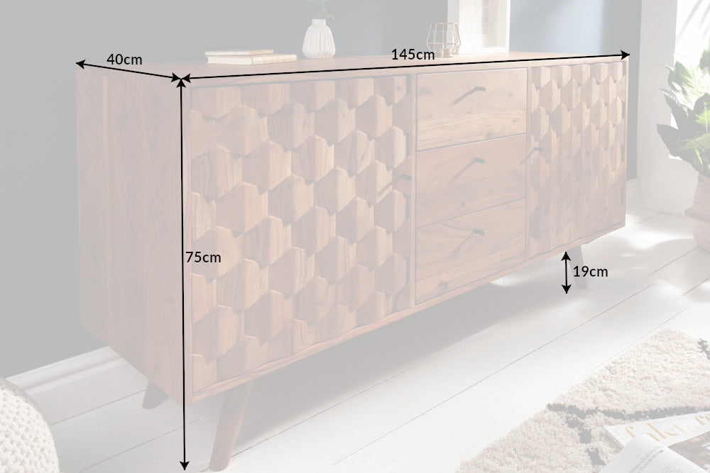 Sideboard MYSTIC LIVING 145cm acacia wood