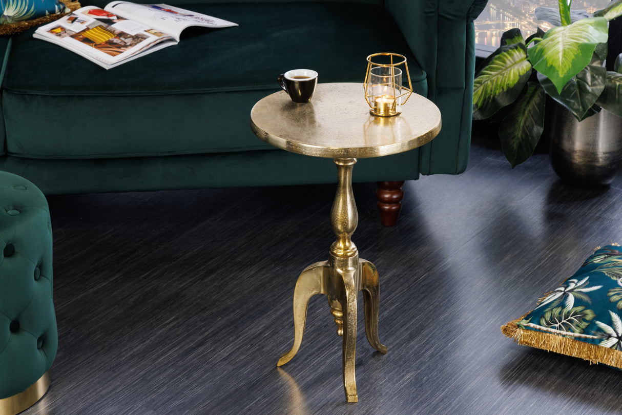 Beistelltisch JARDIN Ø 55cm rund Barockstil gold