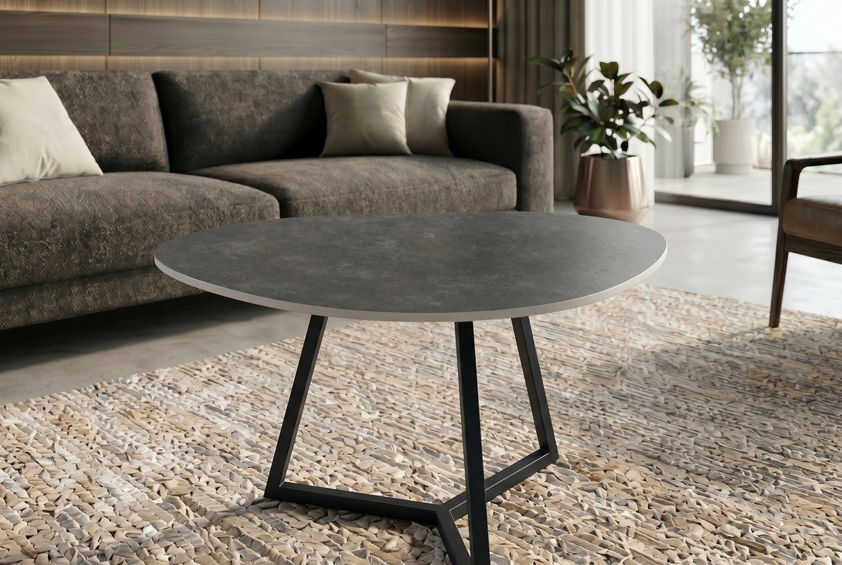 Coffee table MARVELOUS 70cm ceramic grey