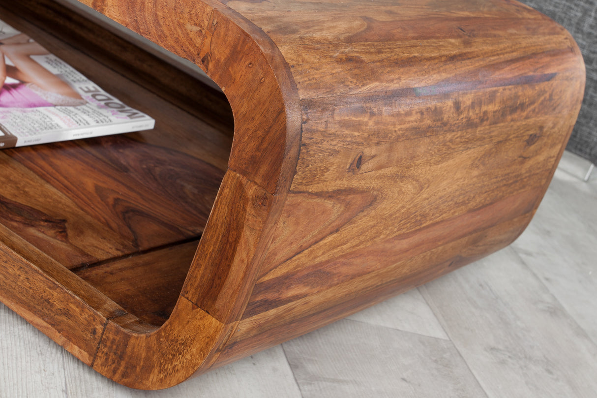 Couchtisch CURVED 100cm Sheesham Holz