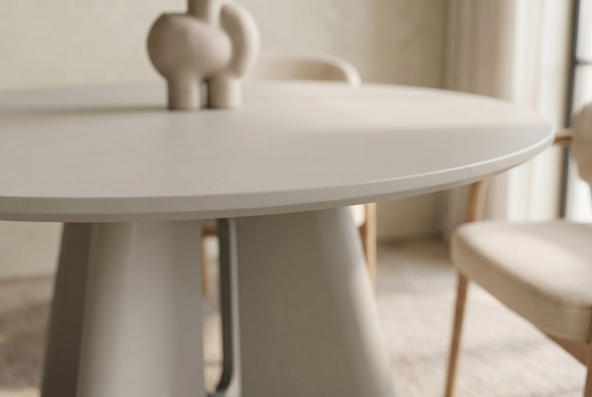 Dining table ORGANIKO 120cm round greige beige