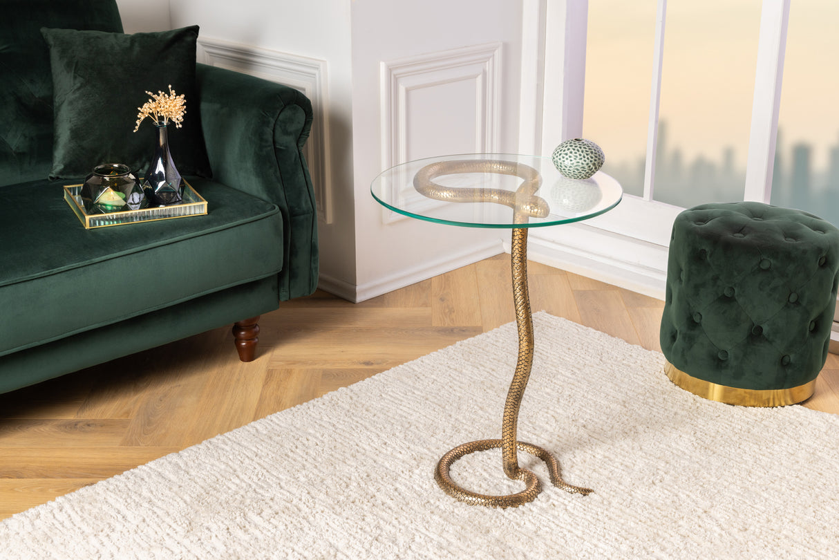 Side table WILDLIFE SNAKE 60cm antique copper