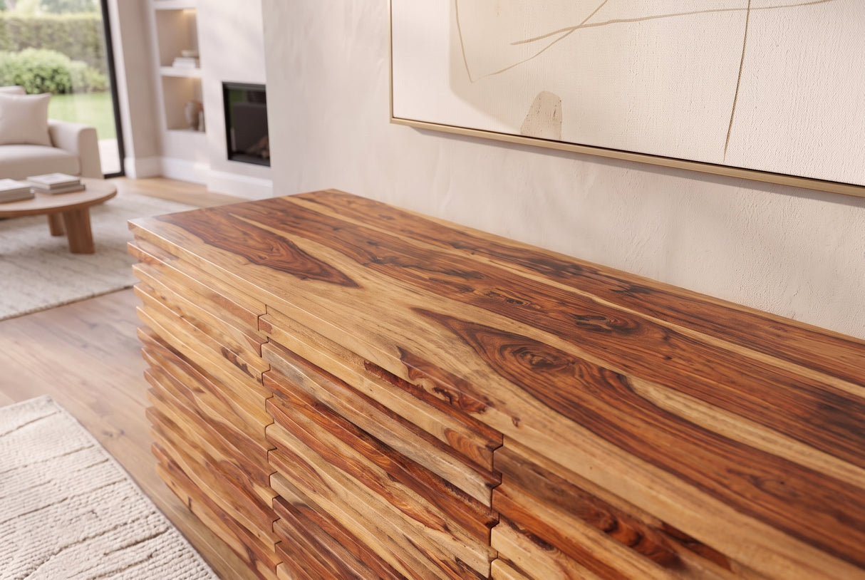 Sideboard RELIEF 160cm sheesham wood