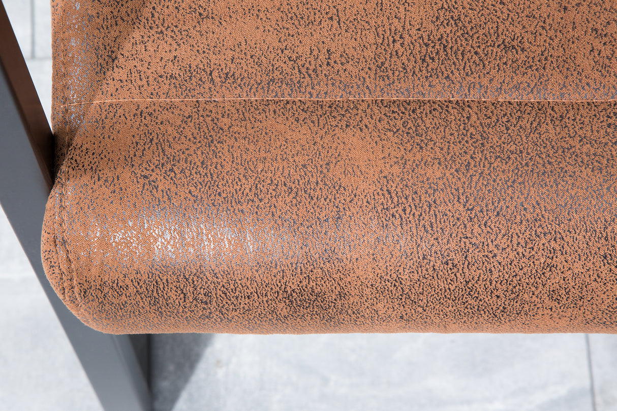Bench LOFT 160cm with armrests microfibre vintage brown