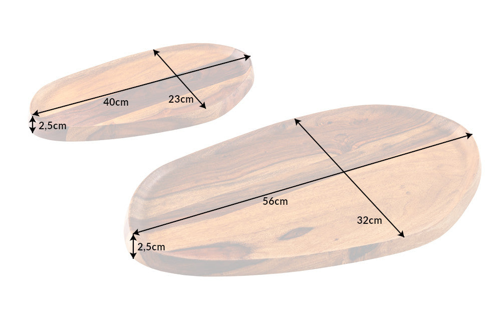 Tray AMAZONAS set of 2 sheesham wood