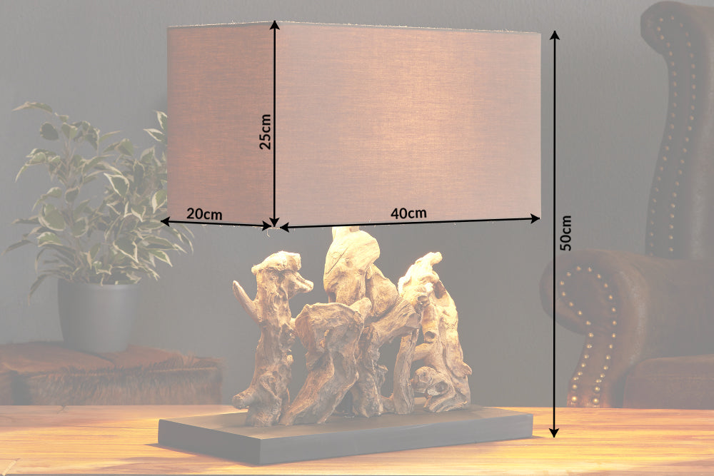Table lamp ARAGON driftwood brown
