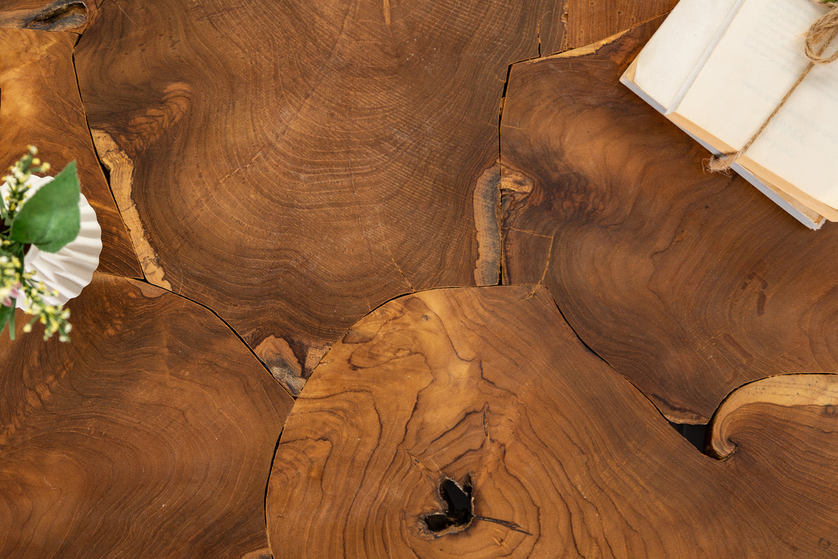 Couchtisch SQUARE 90cm Teakholz