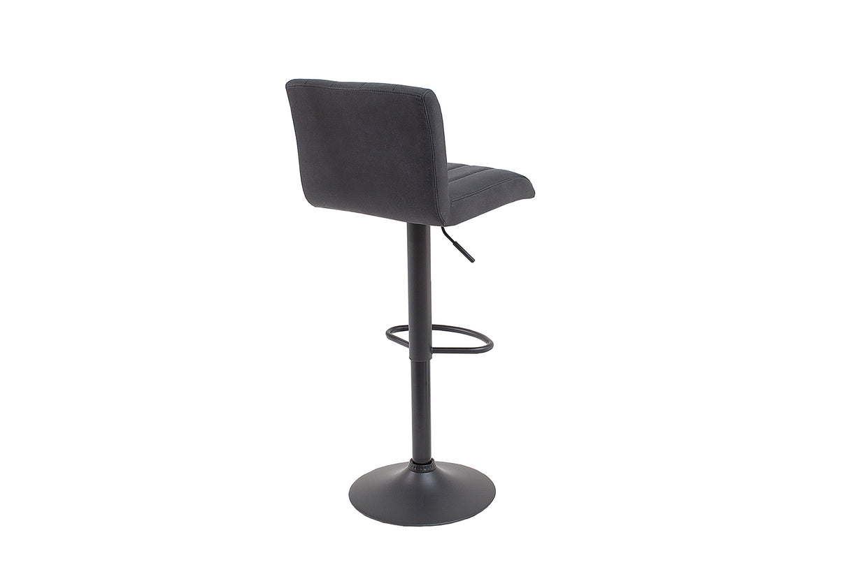 Barhocker PORTLAND 88-109cm Mikrofaser vintage grau