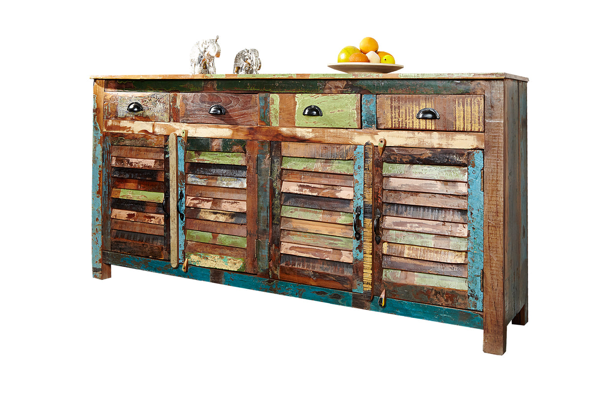 Sideboard JAKARTA 160cm recycled wood multicoloured