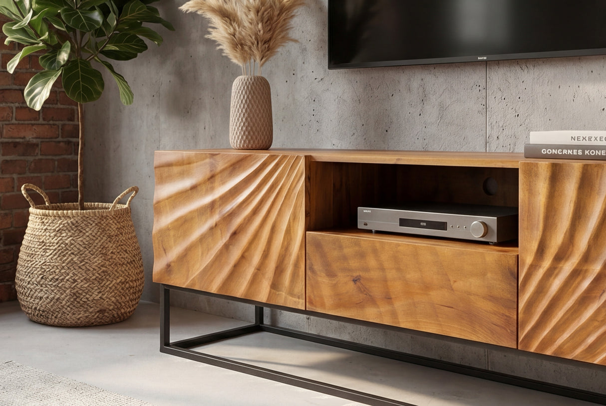 TV-Lowboard SCORPION 160cm 3D mango brown