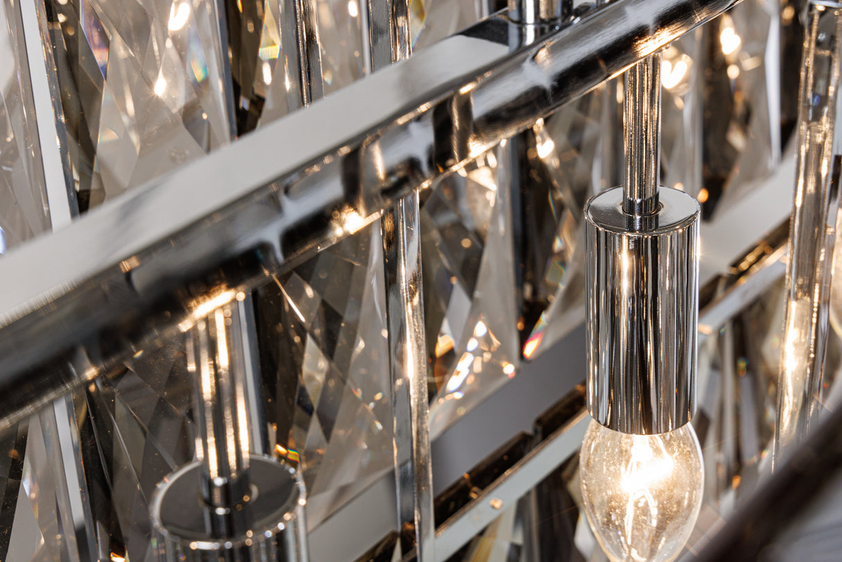 Pendant lamp KRISTALL 90cm noble grey