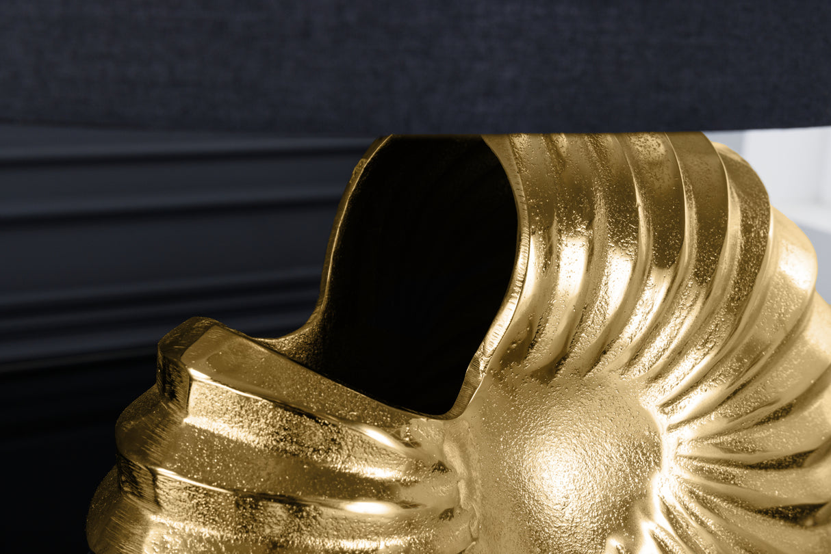 Tischleuchtenfuß SHELL gold o. Schirm / verstellbarer Schirm