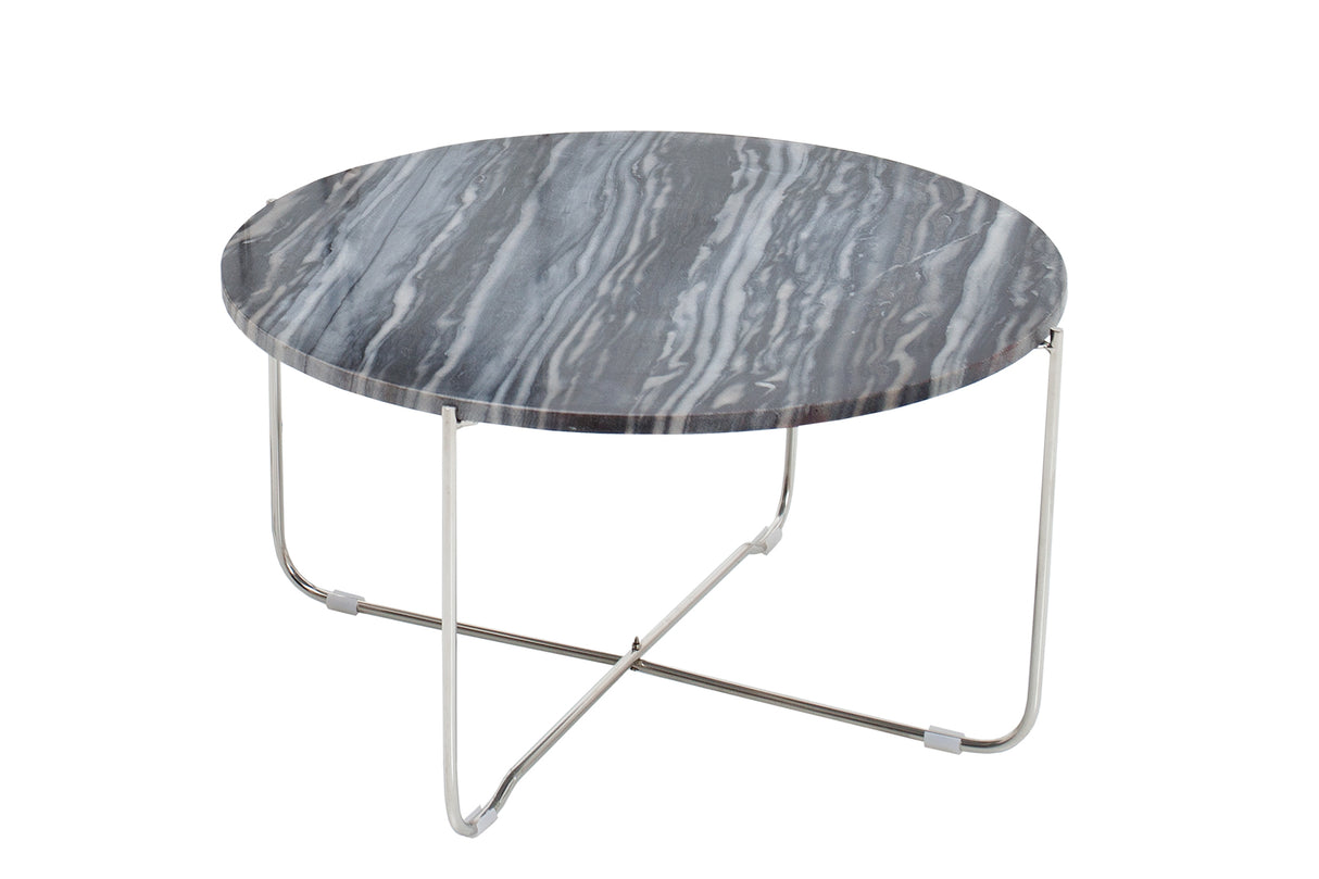 Couchtisch NOBLE 65cm grauer Marmor mit abnehmbarer Platte