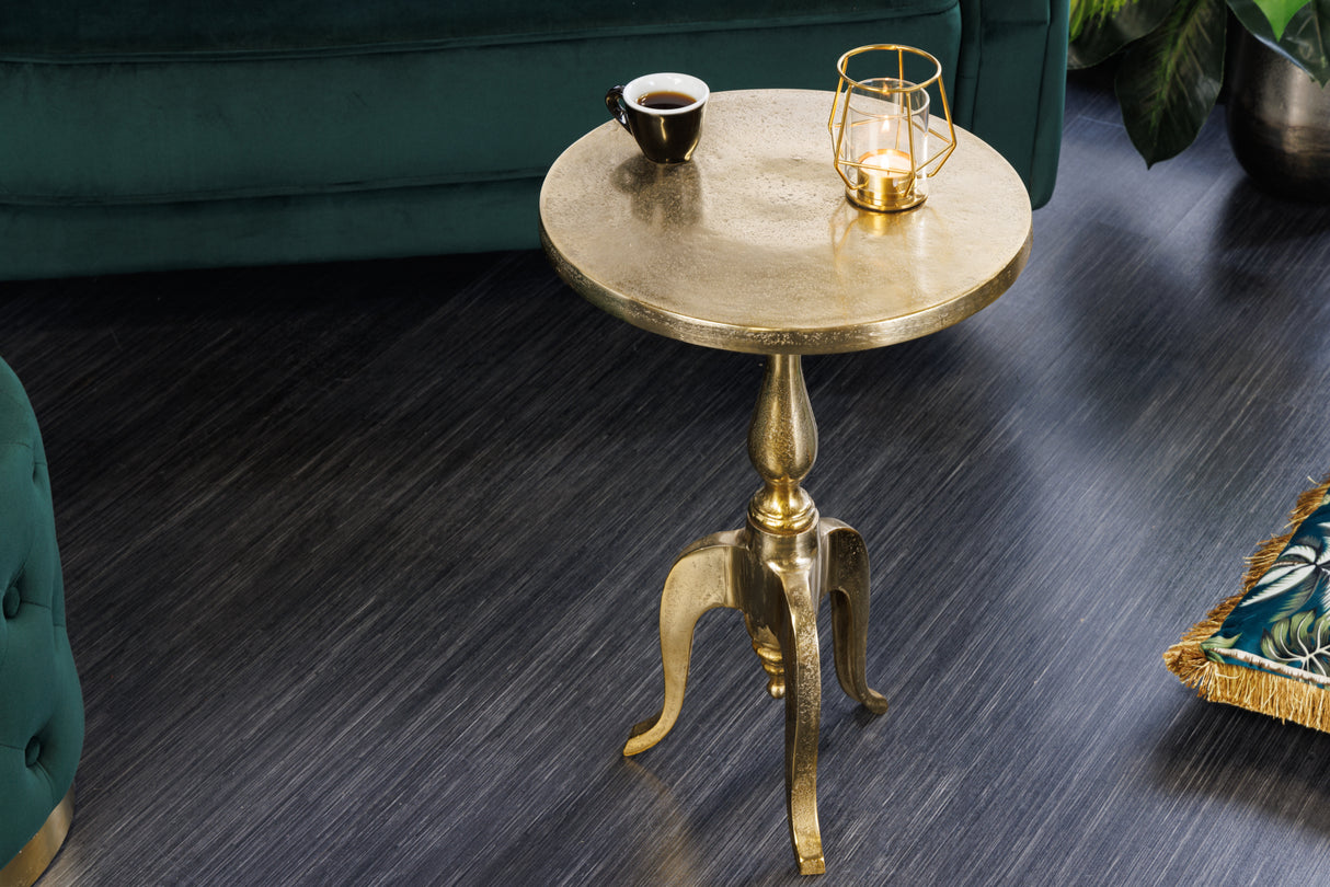 Beistelltisch JARDIN Ø 55cm rund Barockstil gold