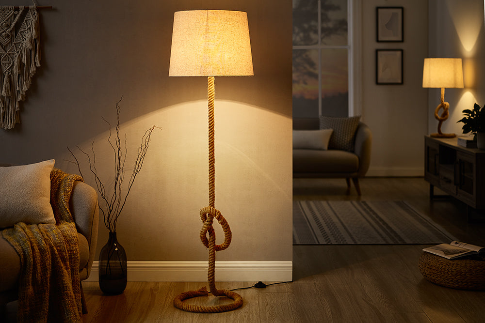 Stehlampe SEVEN SEAS 160cm mit authentischem Seil