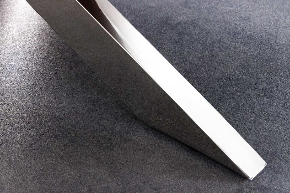 Esstisch BARRACUDA 220cm oval Teakholz Glasplatte oval