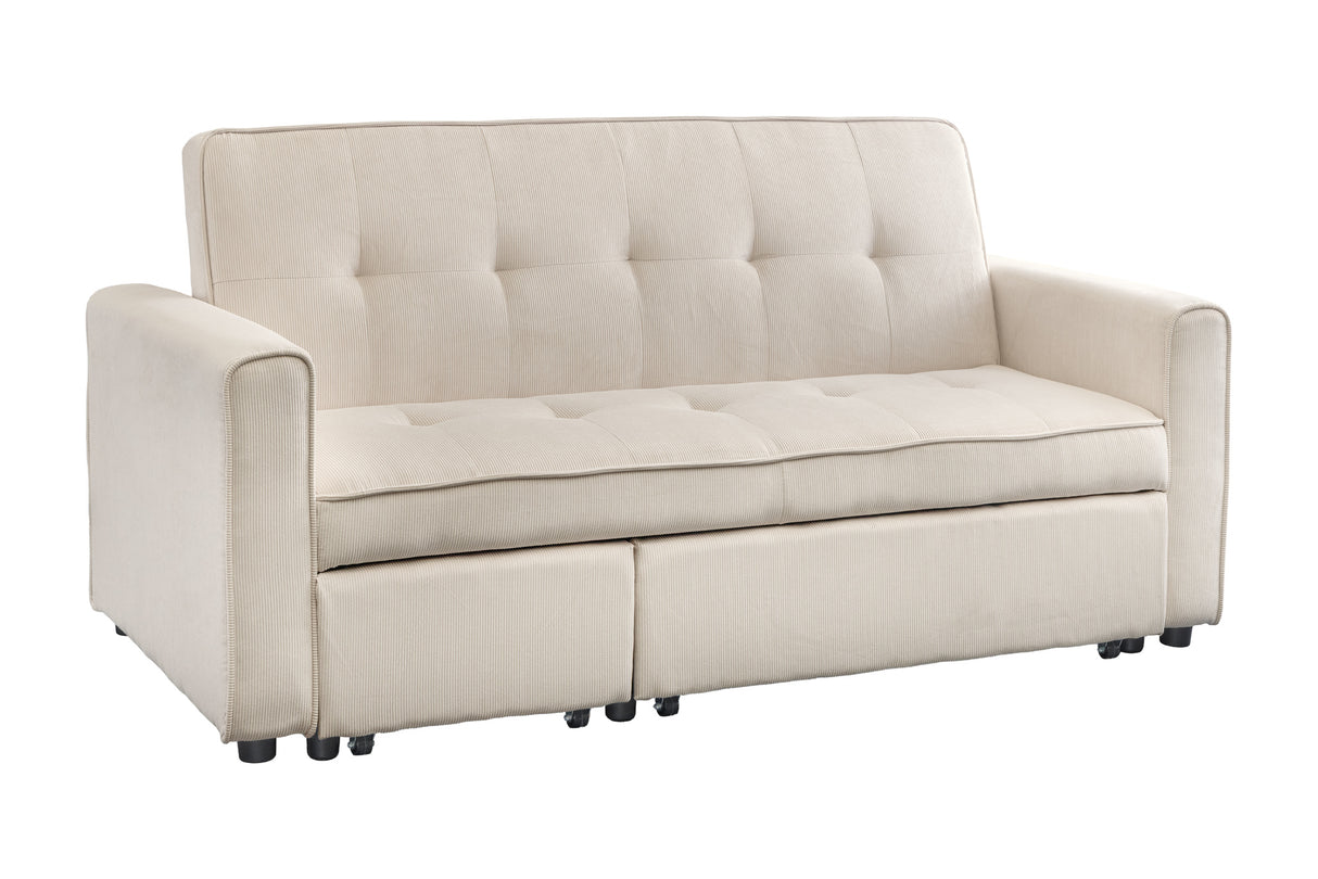 Sofa bed SMART 180cm 2-seater cord beige