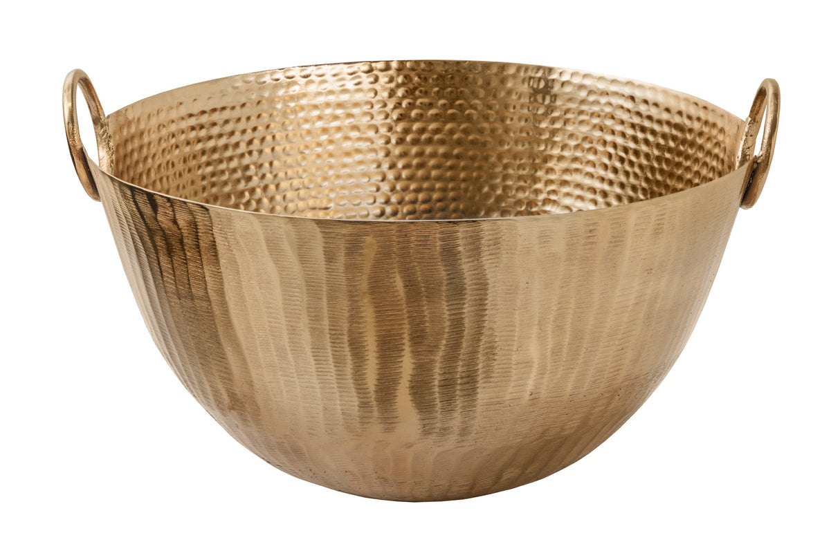 Decoration bowl ORIENT 40cm with hammer stroke effect gold