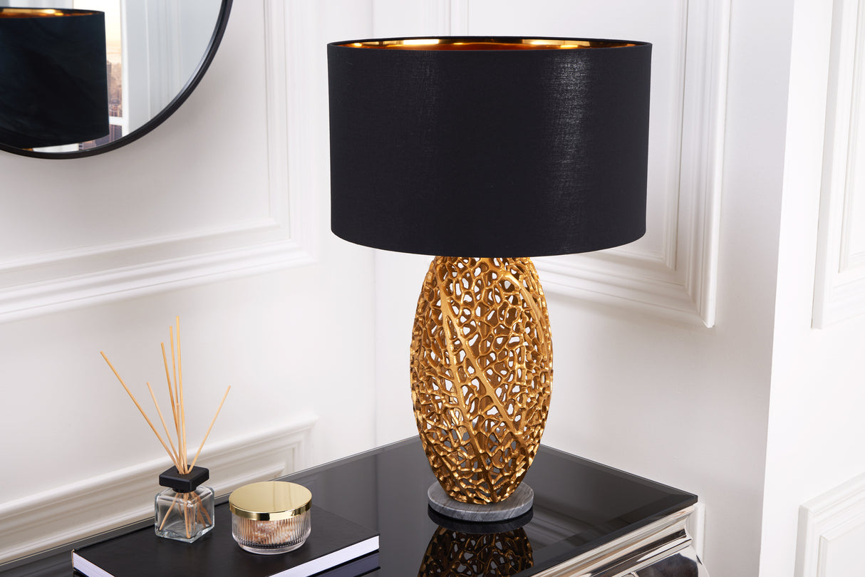 Tischleuchtenfuß LEAF 45cm gold ohne Lampenschirm / verstellbarer Lampenschirm