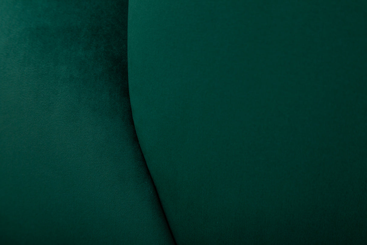 Sessel NOBLESSE Samt smaragdgrün mit goldenen Füßen