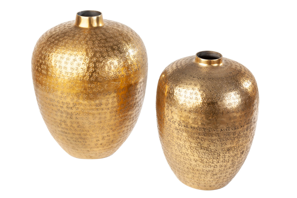 Vase ORIENTAL 27/33cm set of 2 gold