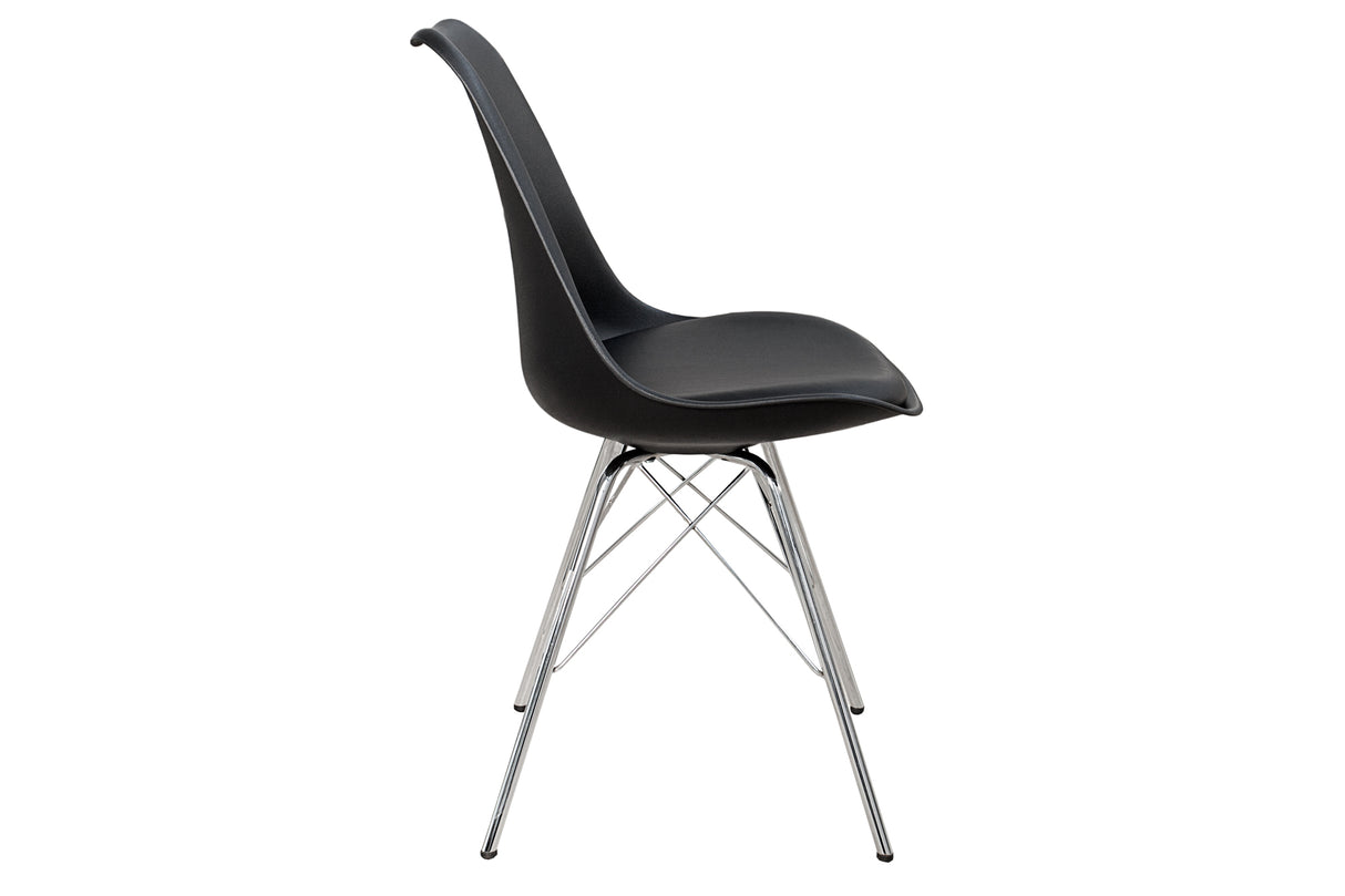 Stuhl SCANDINAVIA MASTERPIECE im Retro-Stil schwarz
