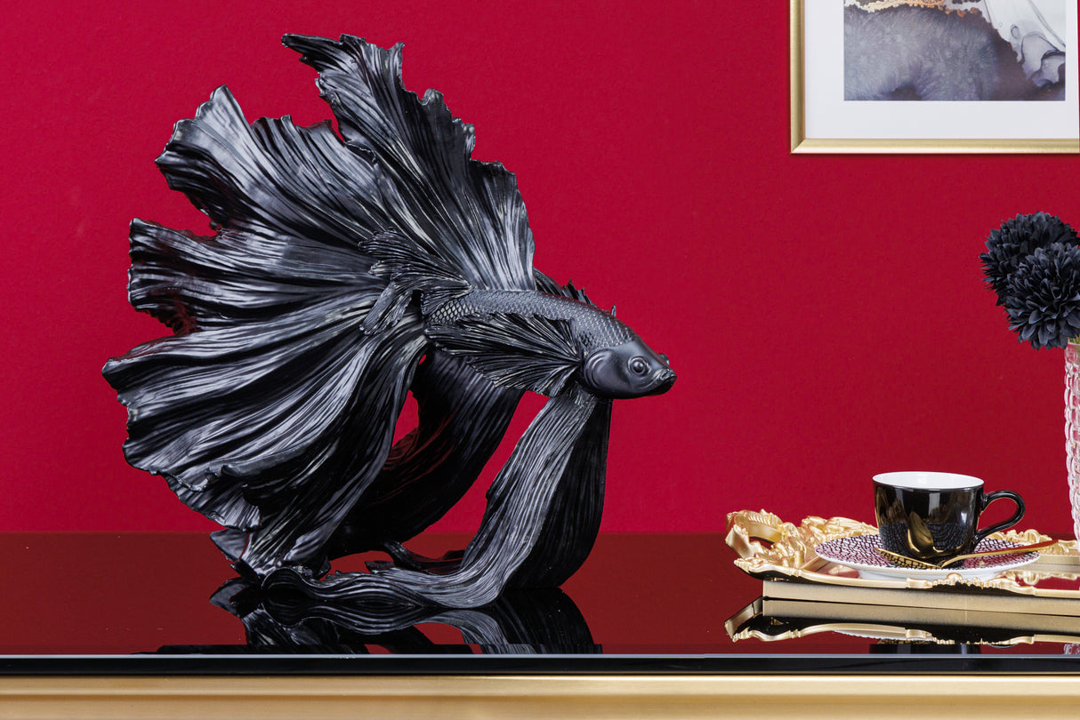 Decoration fish CROWNTAIL 35cm polyresin black