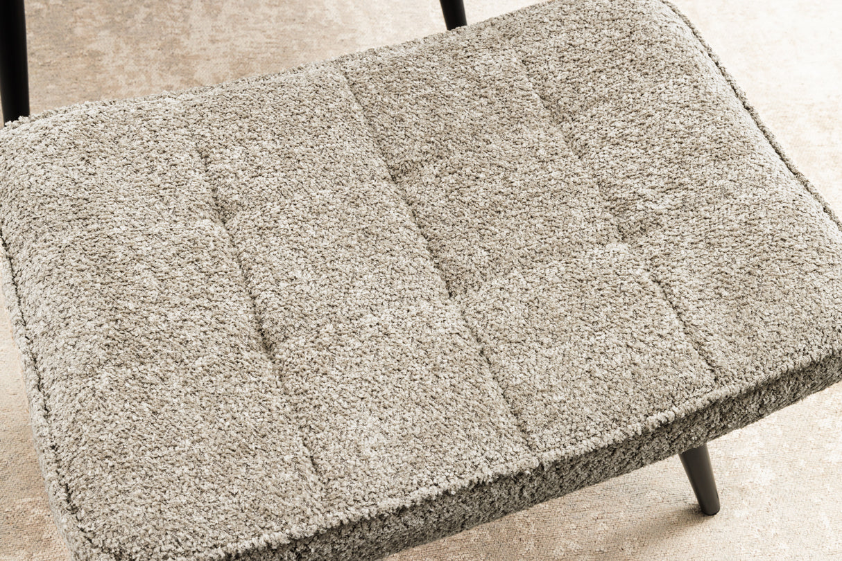 Stool SCANDINAVIA 40cm bouclé champagne greige