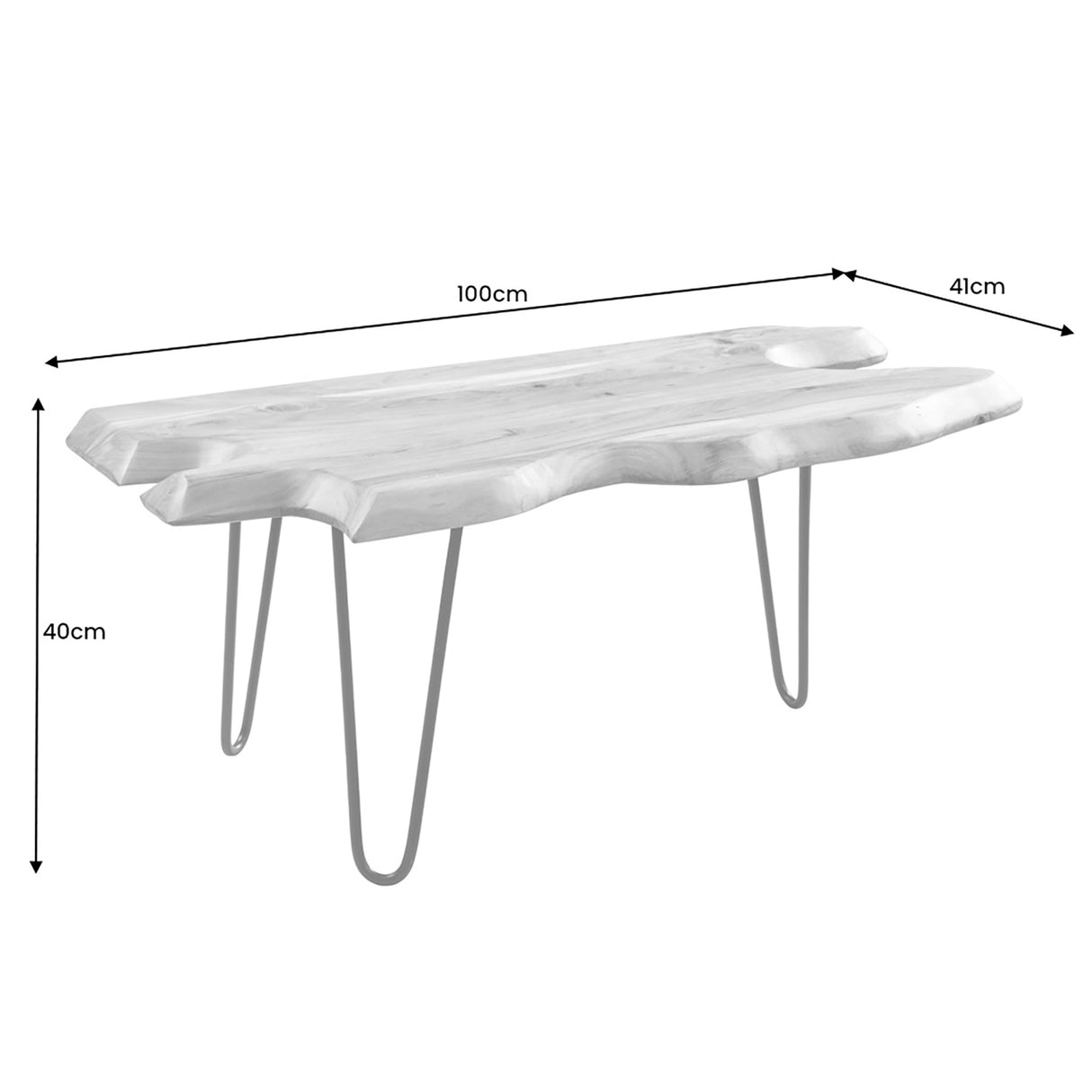 Coffee table WILD 100cm 35mm acacia wood