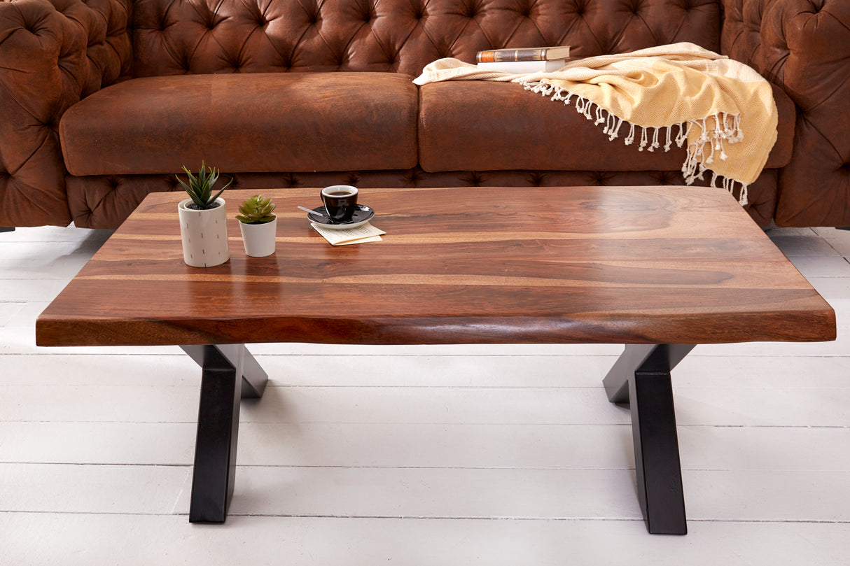 Coffee table AMAZONAS 110cm X-legs sheesham wood