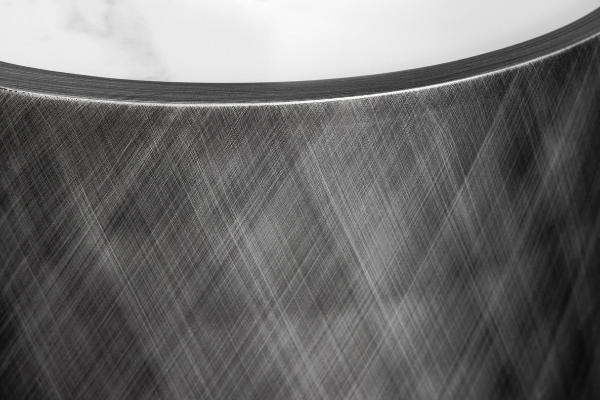 Sideboard REFLECTION 150cm 3D Effekt anthrazit mit Keramik Marmorplatte weiß