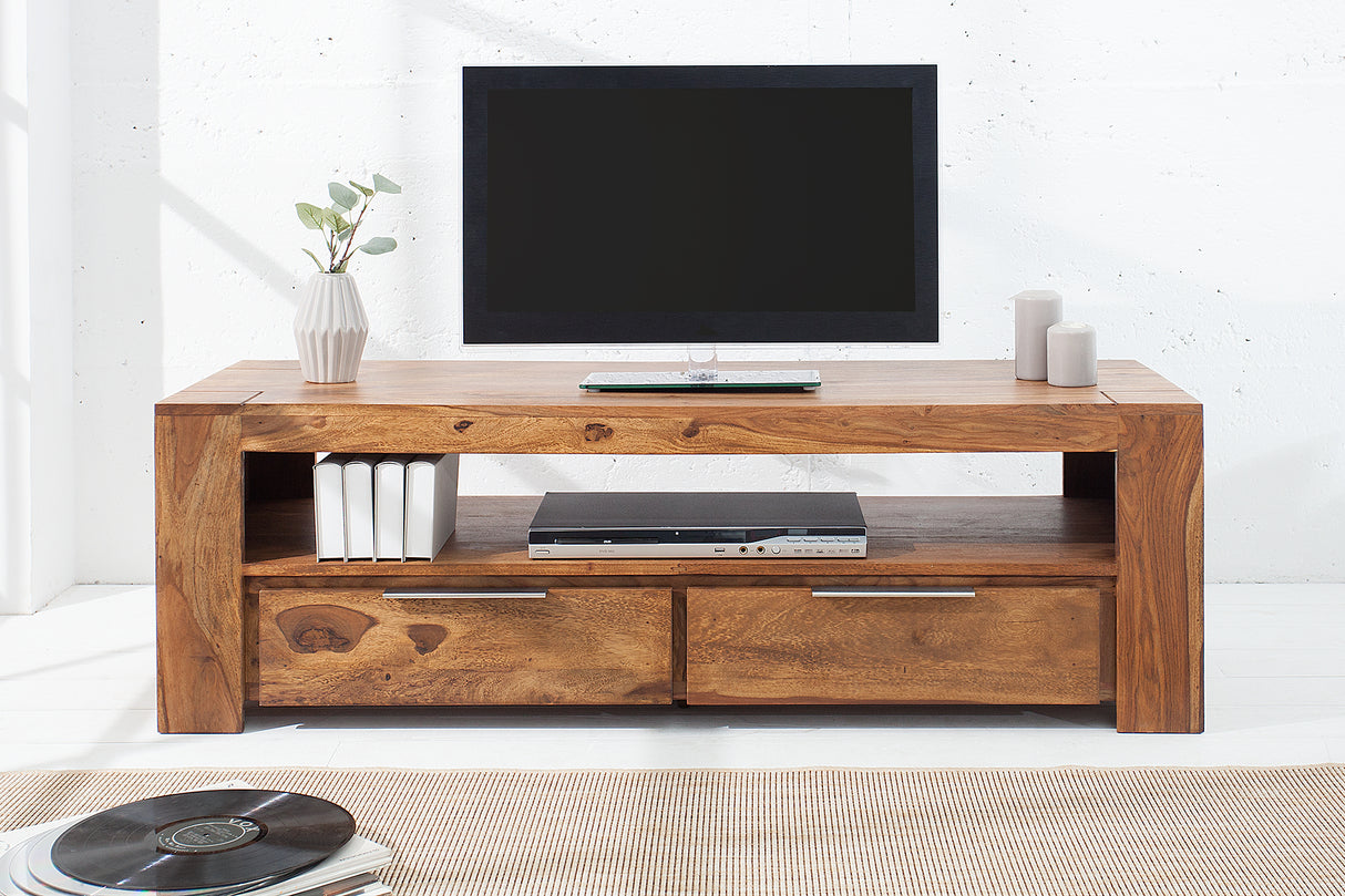 TV-Board MAKASSAR 135cm 2 Schubladen Sheesham
