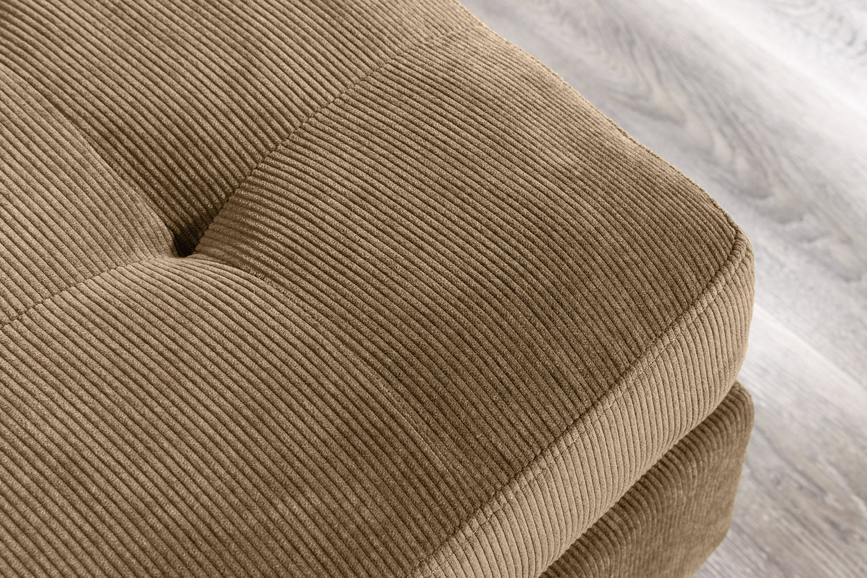 Ecksofa STOCKHOLM 220cm 3-Sitzer Cord braun