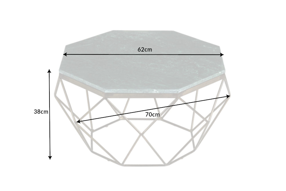 Couchtisch DIAMOND 70cm Marmor grün