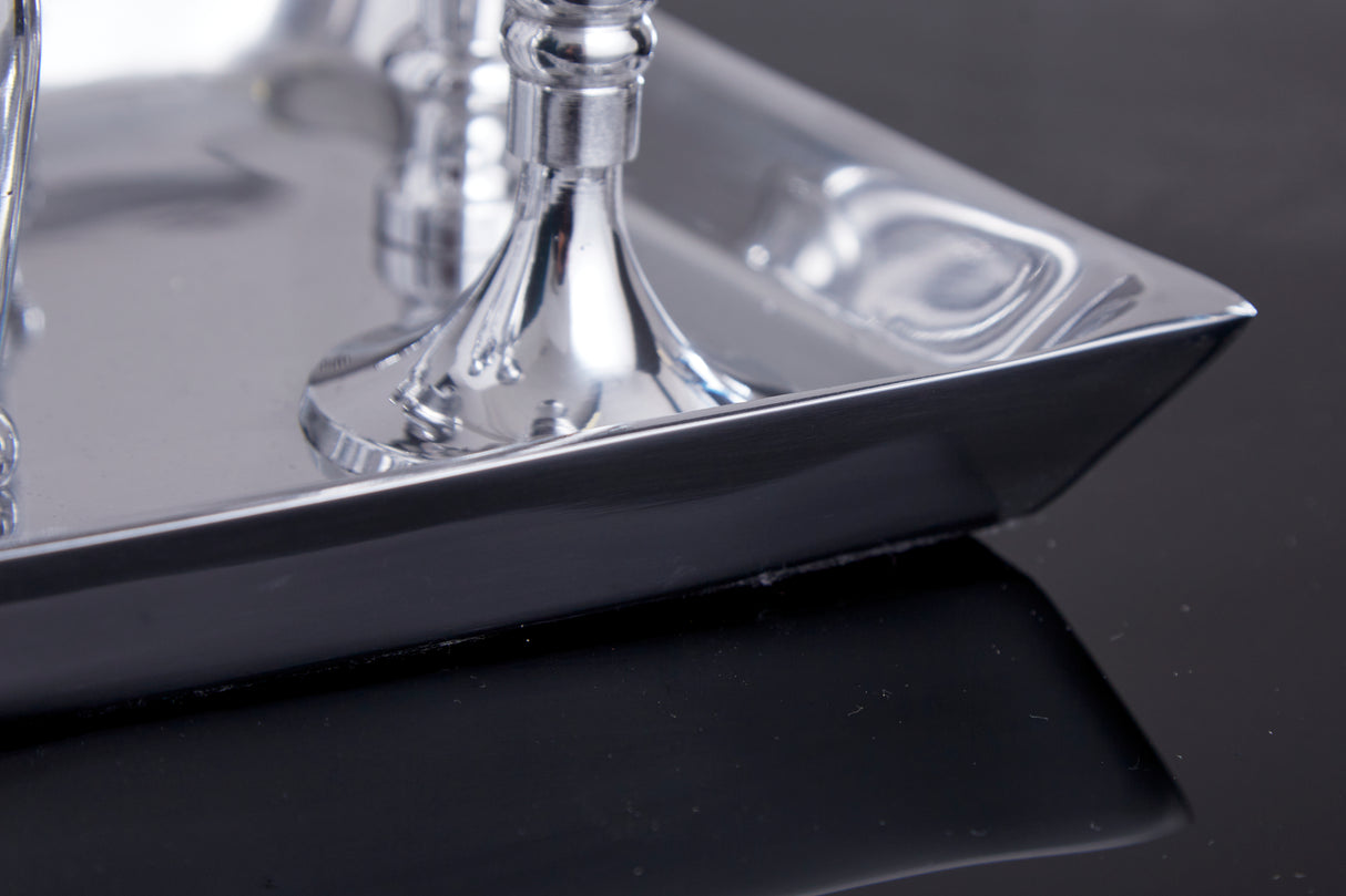 Candleholder MODERN BAROCK 7 flames silver aluminium