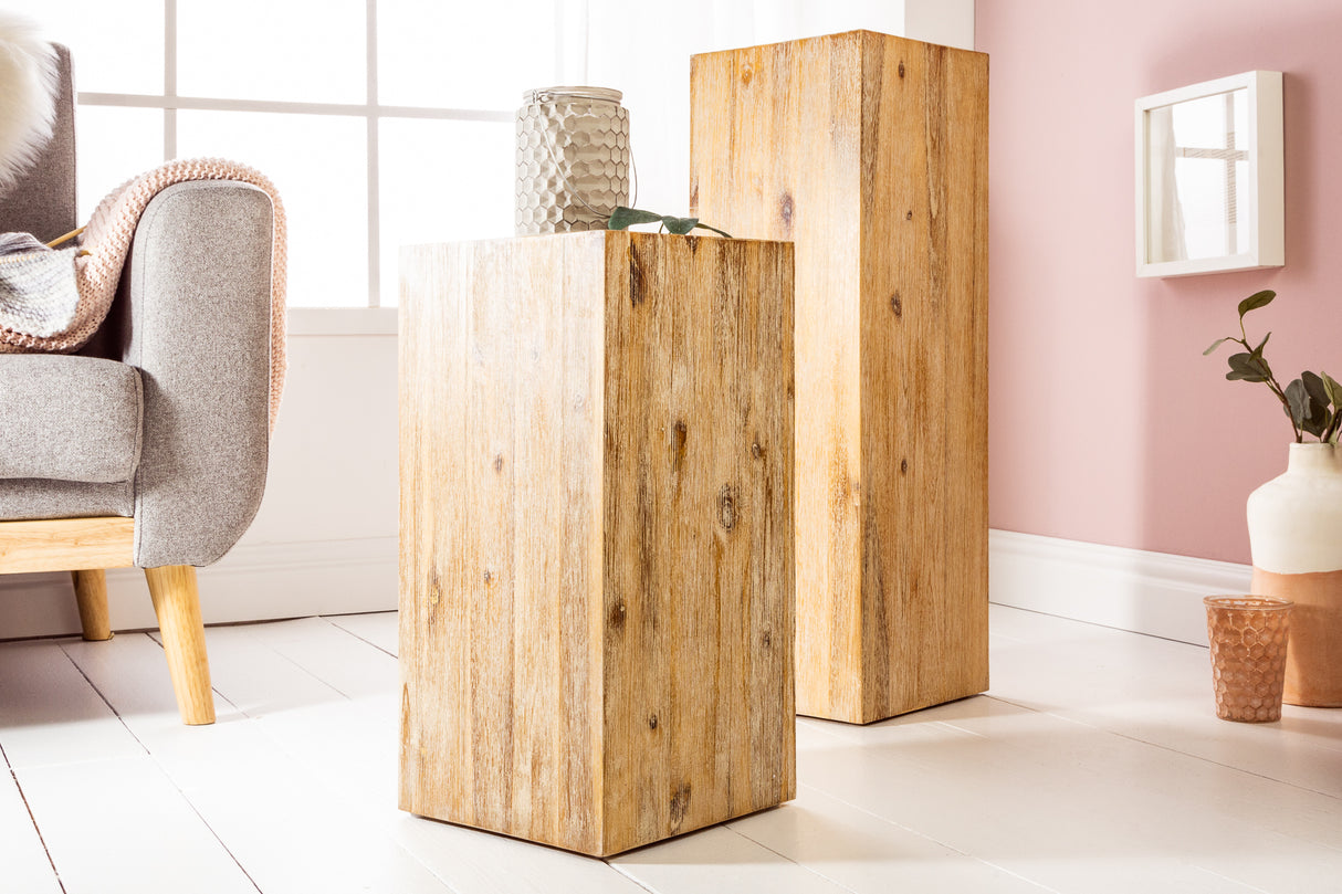Decoration pillar COLUMNA 50cm acacia teak grey