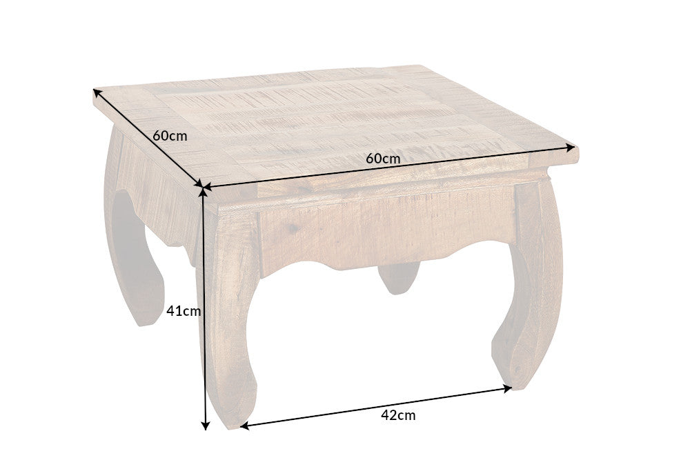 Coffee table OPIUM ANTIQUE 60cm mango wood