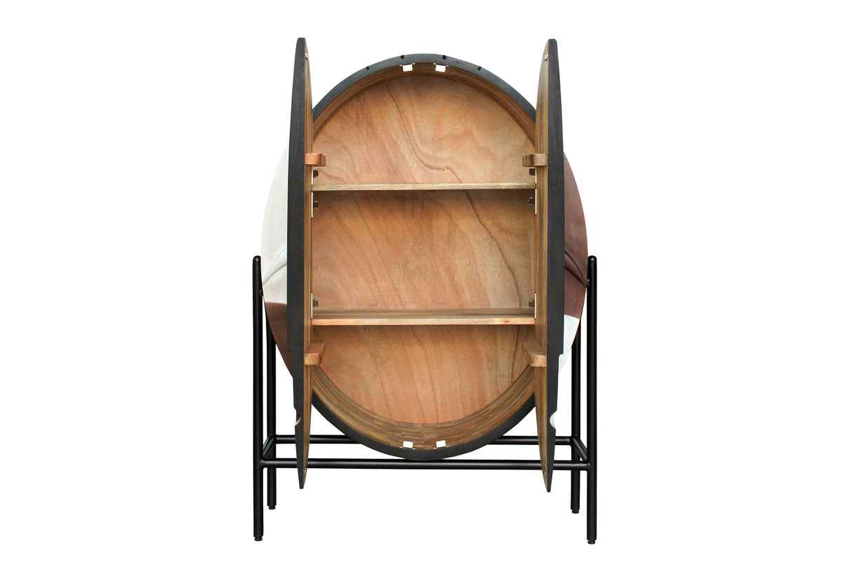 Highboard VOODOO 120cm mango wood brown black white