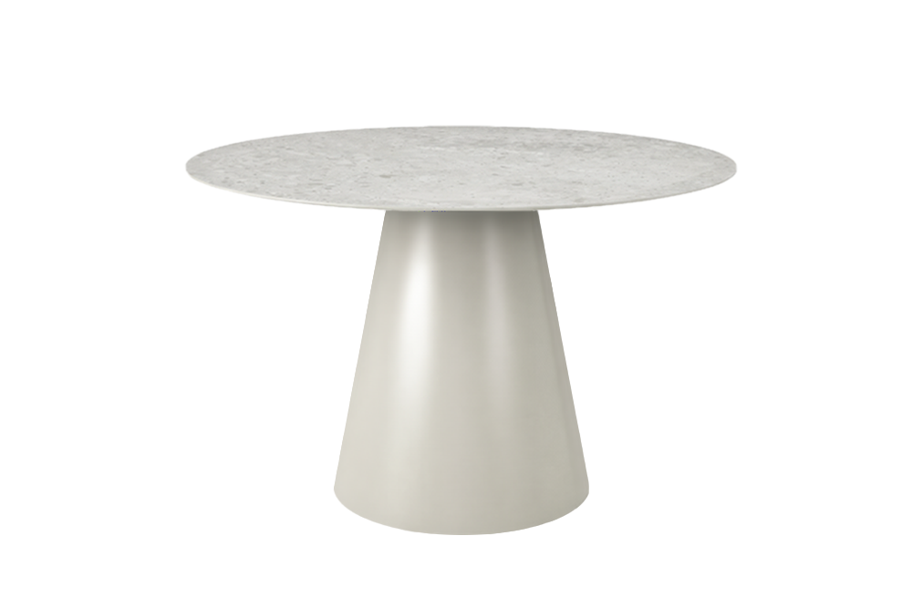 Dining table VOGUE 120cm round grey stone look