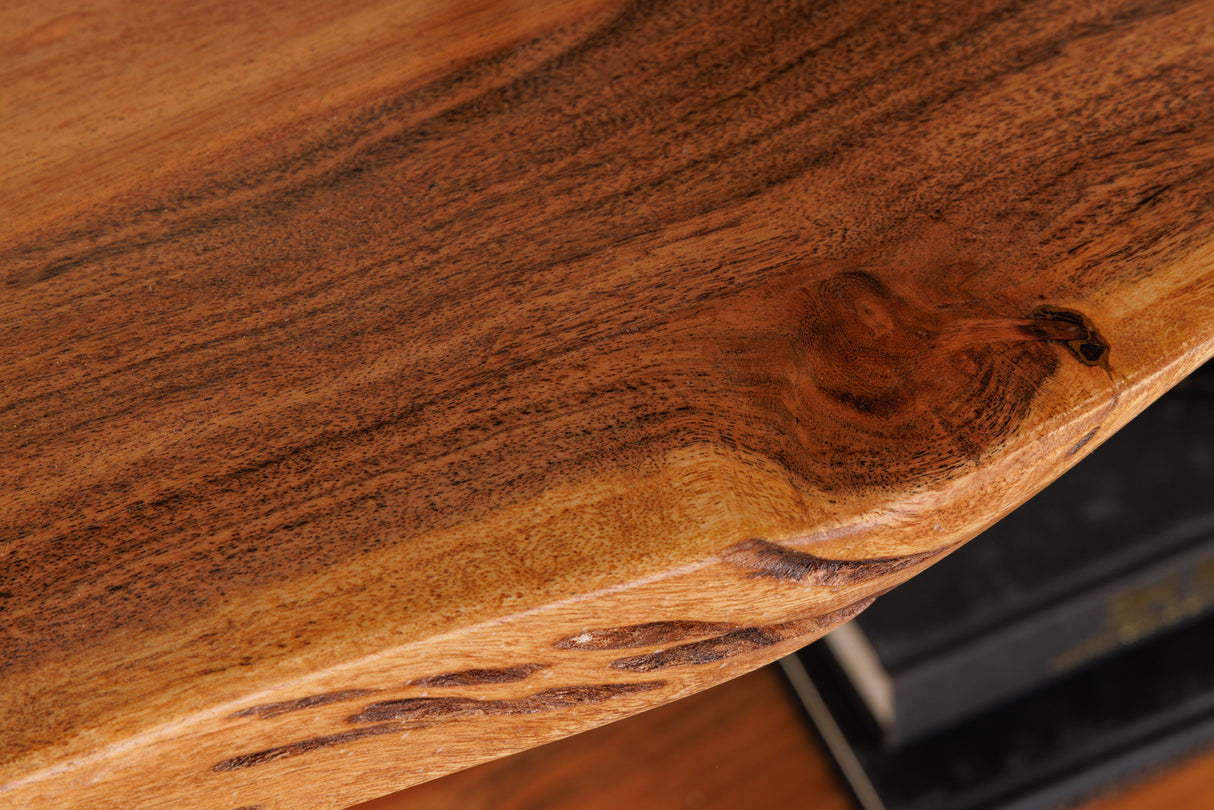 Shelf MAMMUT 180cm acacia wood natural and metal black