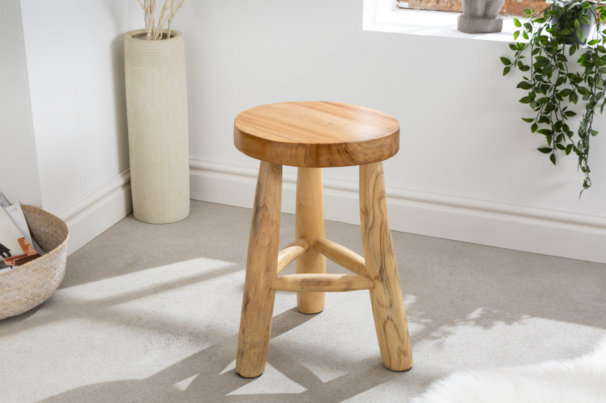 Stool BALI 45cm teak wood natural