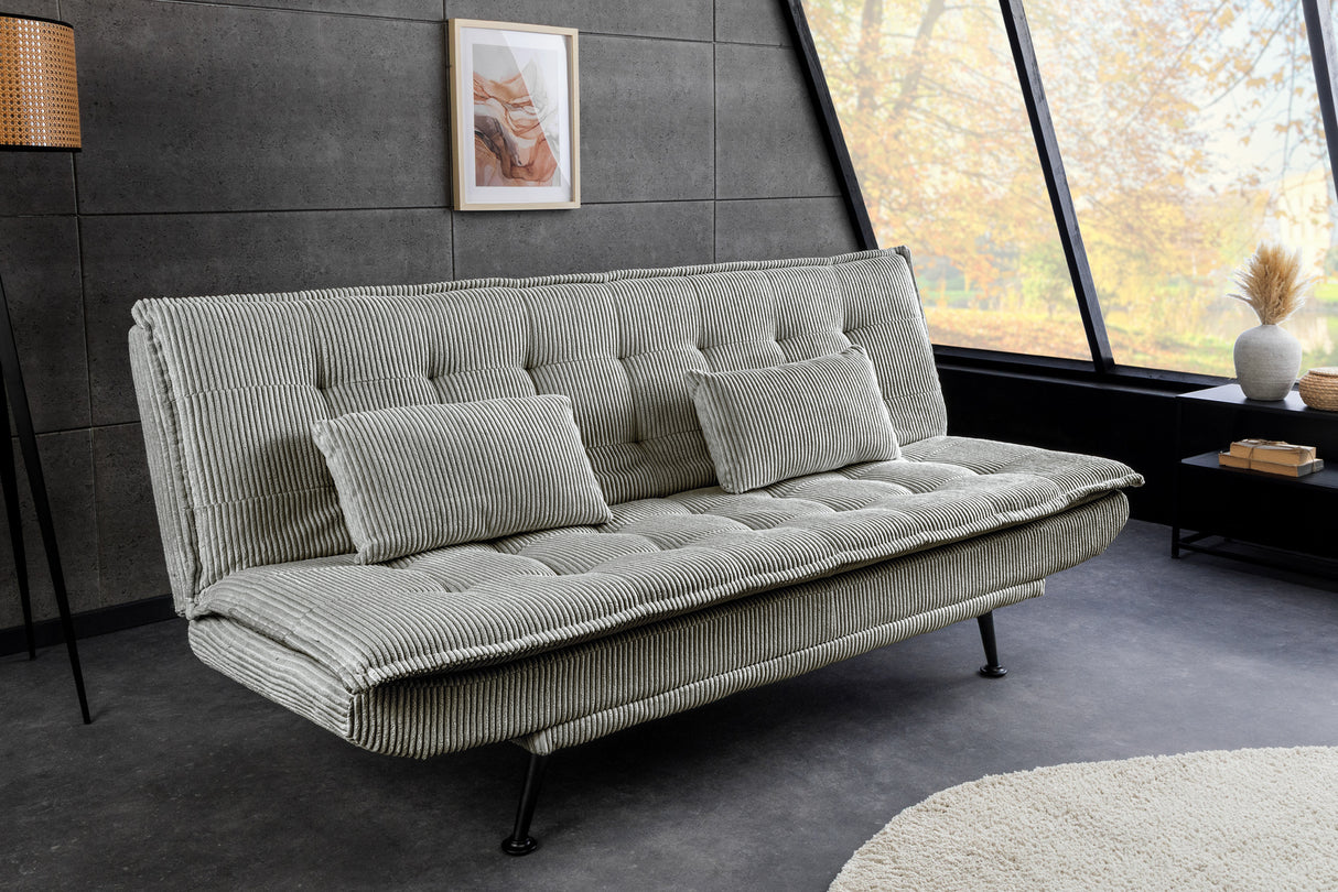 Sofa bed JAZZ 195cm 3-seater cord greige