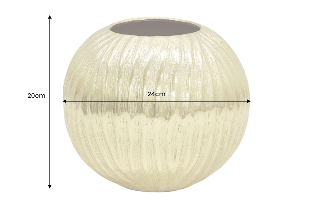 Decor Vase ELEGANCE 20cm with hammer stroke effect antique gold