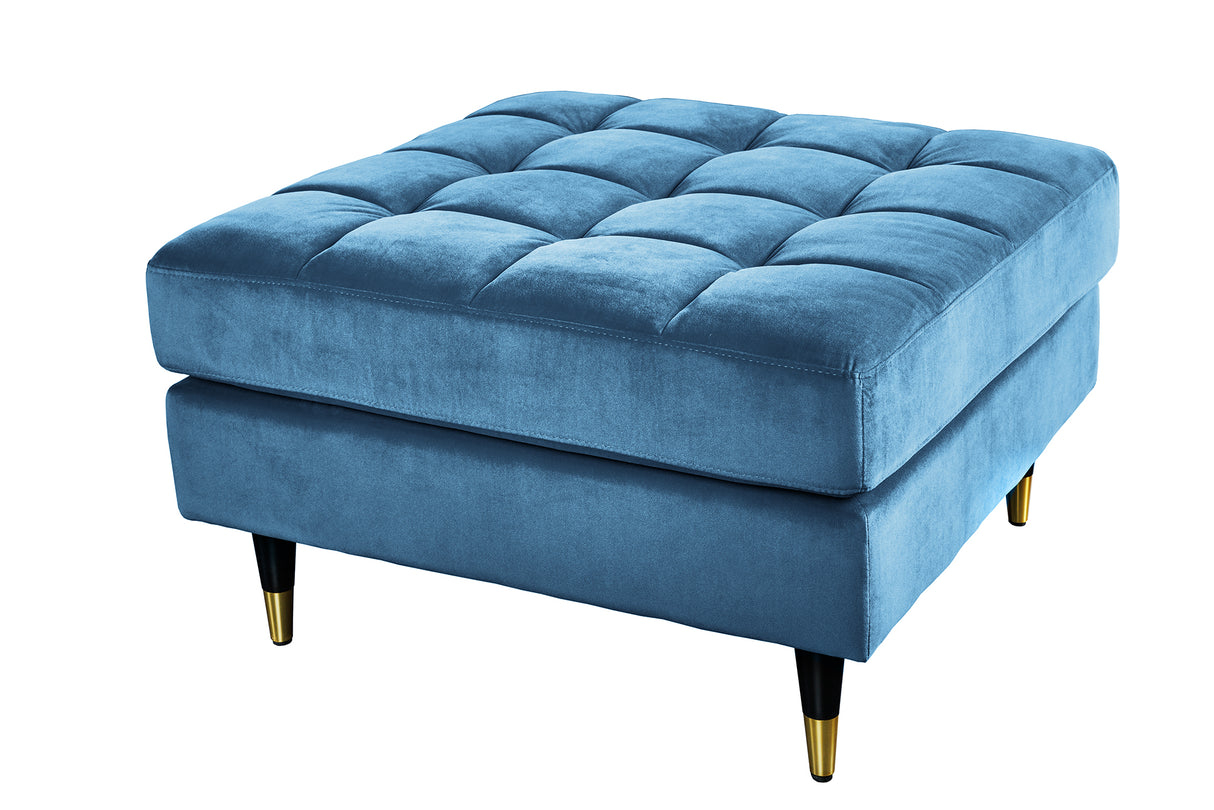 Hocker COZY VELVET 80cm Samt aqua