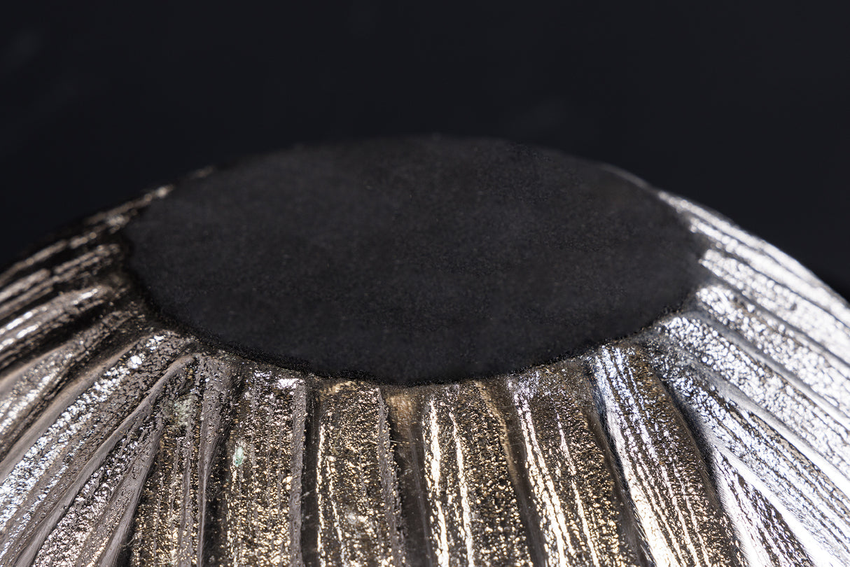 Deko-Vase ELEGANCE 20cm mit Hammerschlag-Effekt Silber