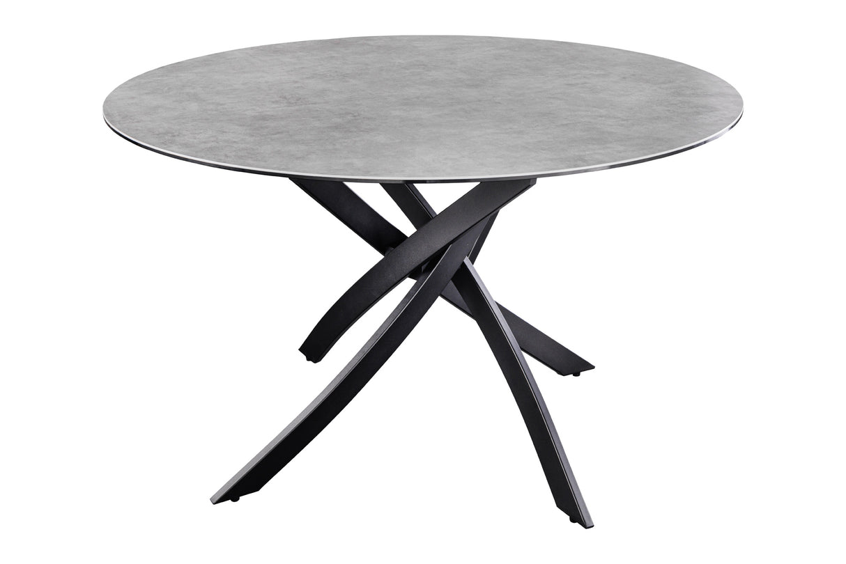 Dining table ALPINE Ø 120cm round ceramic anthracite
